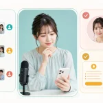 配信者がおすすめ候補の違い、カバー画像、通知の三点を確認している