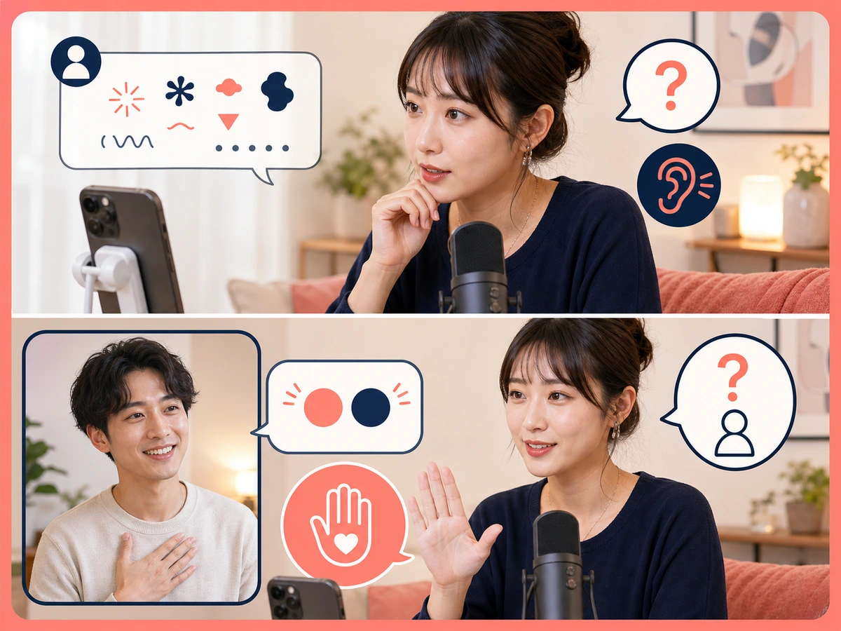 読みにくい表示名を見て視聴者へ読み方と短い呼び方を尋ねる配信者