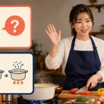 入室者へ一問を届けた後に料理を続ける配信者