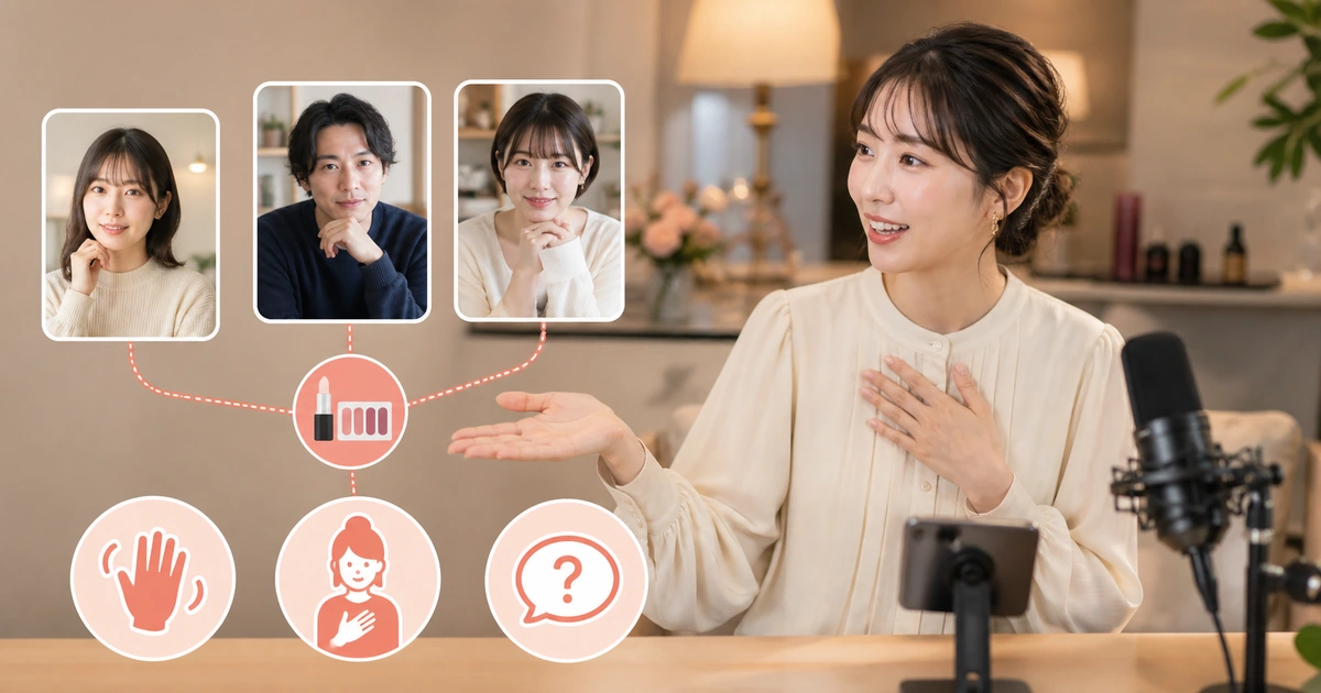 以前からいる視聴者と新しい入室者へ同じ話題を渡す配信者
