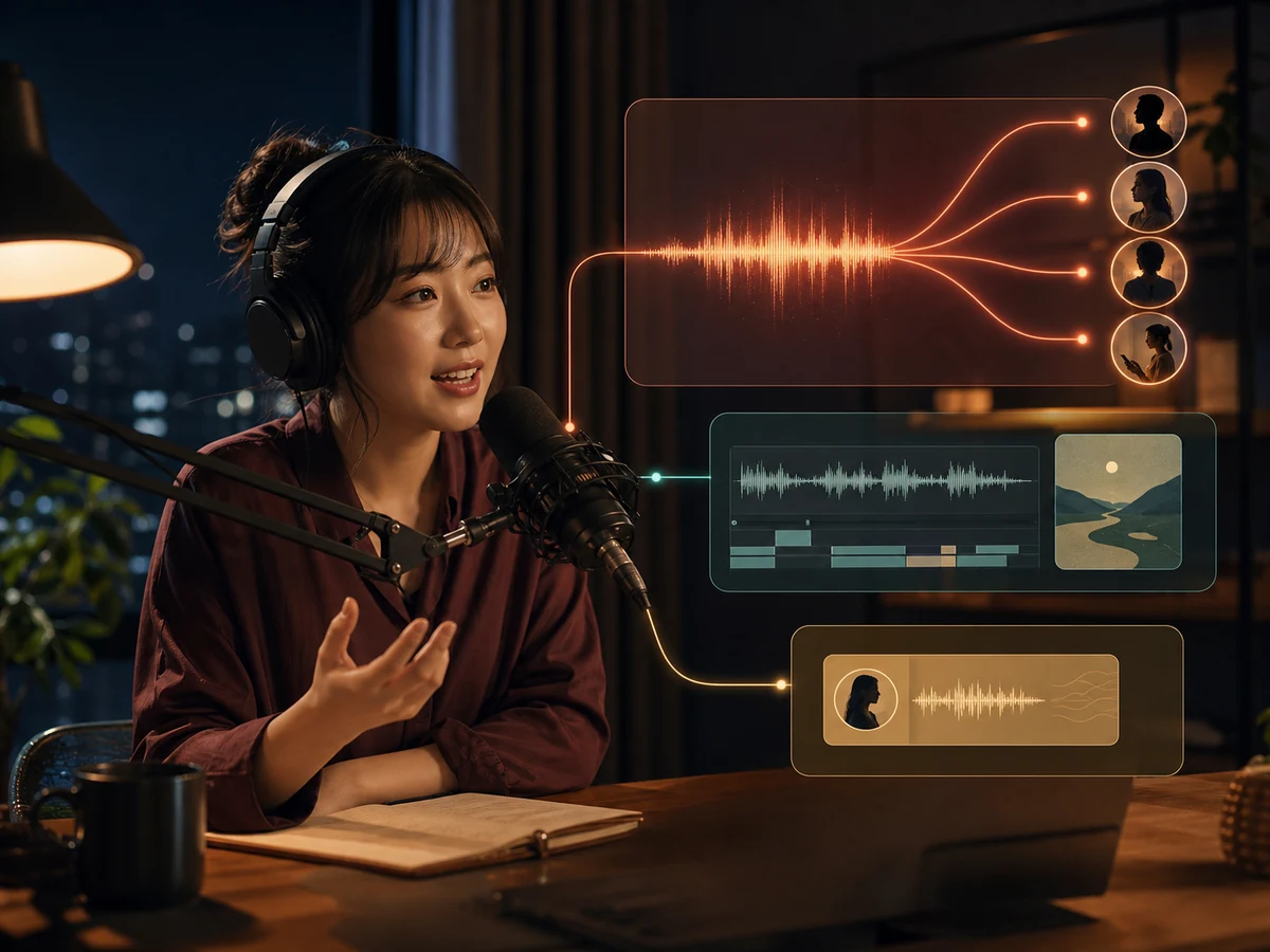 音声の生配信、録音作品、短い音声投稿を届ける女性DJ