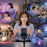 ライブ配信、バトル、ファンクラブ、広場、コインと安全対策を示すmikke LIVEの全体像
