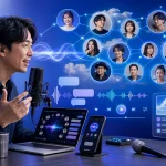 成人のBluecast配信者とリスナー、低遅延音声、Blueskyのつながり、10人会話、チャット、BGM、カラオケ、アーカイブの全体像