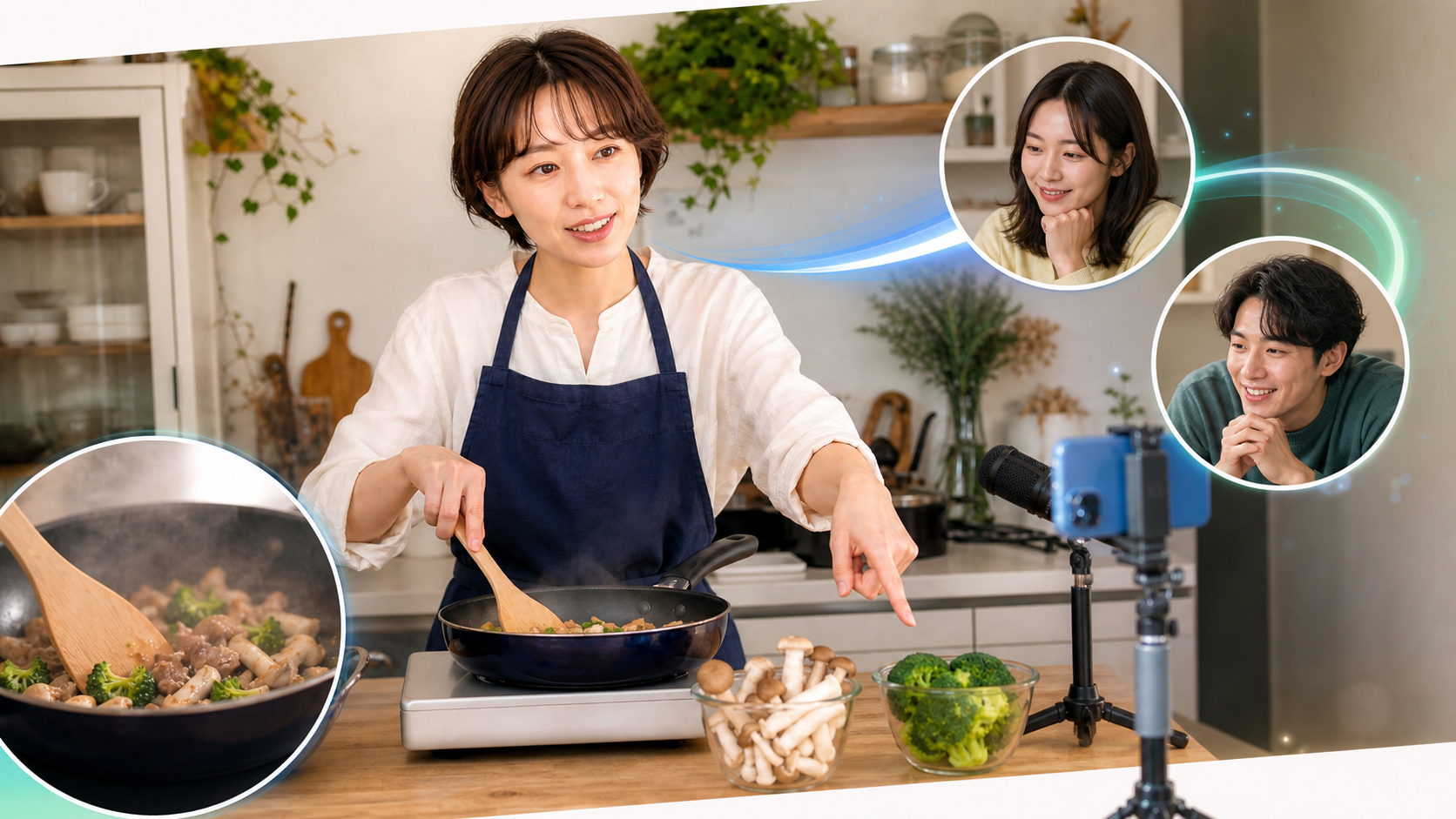 成人配信者が配信前のタイトルとカバーを実際の配信内容と見比べる様子
