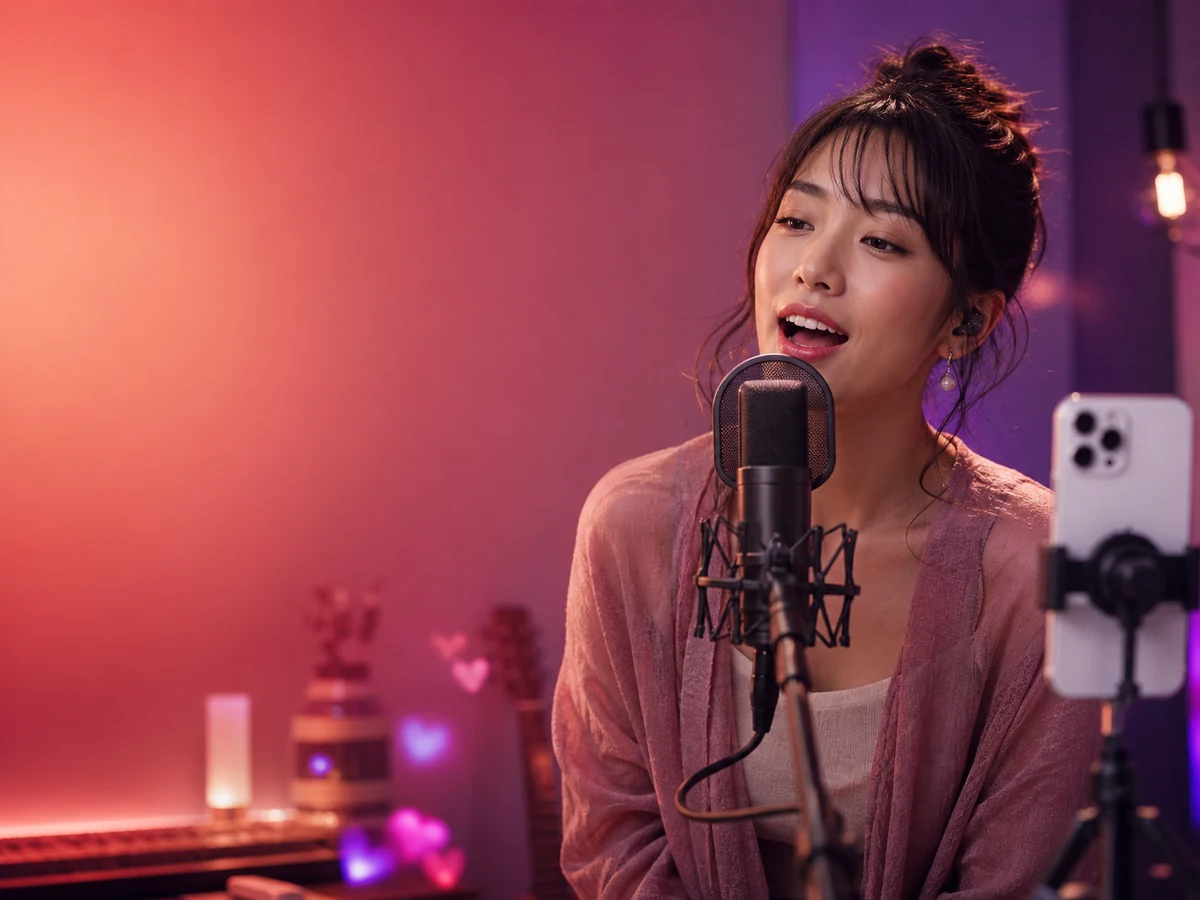 ColorSingで歌をライブ配信するLシンガー