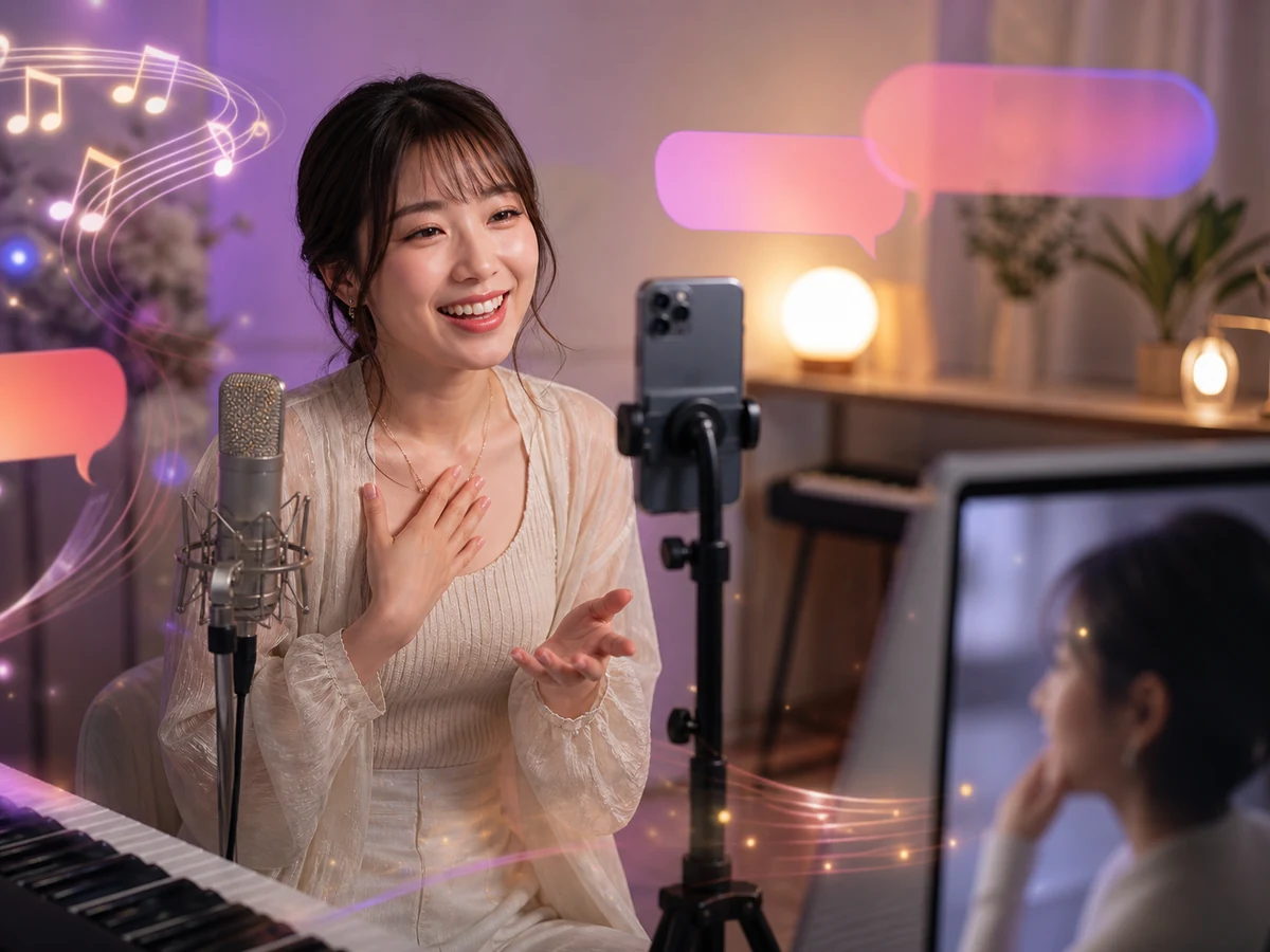 ColorSingで歌と会話を楽しむ配信者とリスナー
