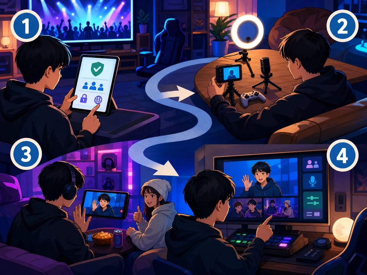 Telegram Live Streamsの視聴者、発言者、管理者の役割