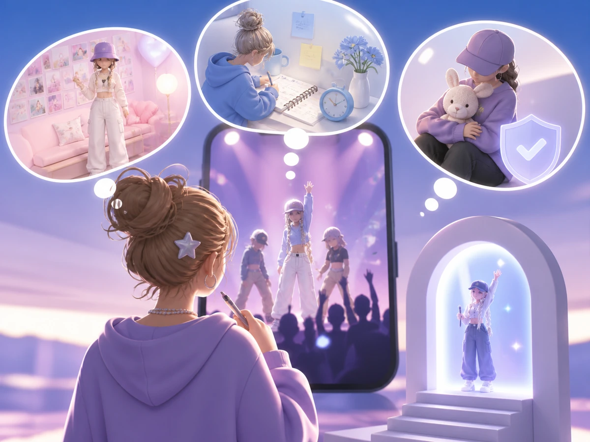 ZEPETO Live配信前に年齢、個人情報、著作権、管理者を確認する場面