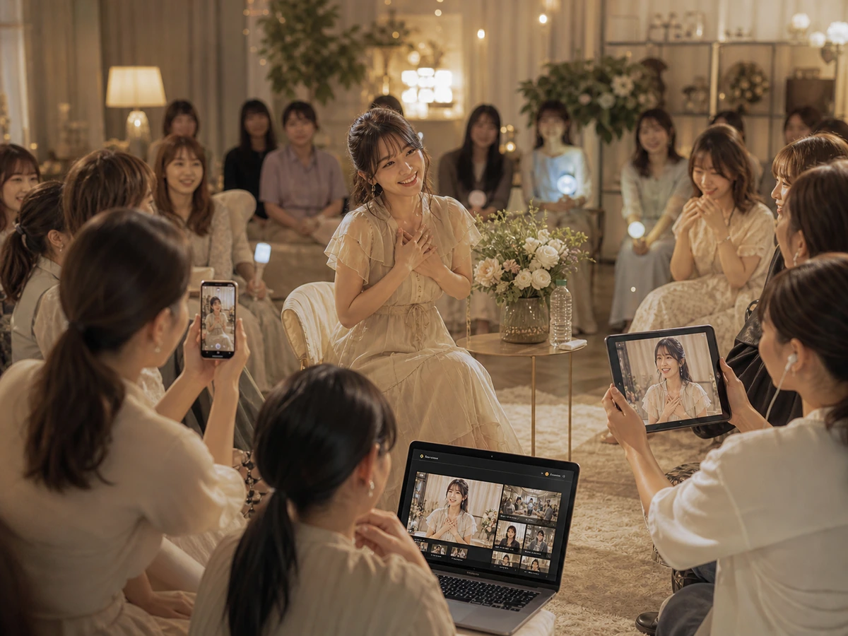 mediableでクリエイターを会場とオンラインから応援する視聴者