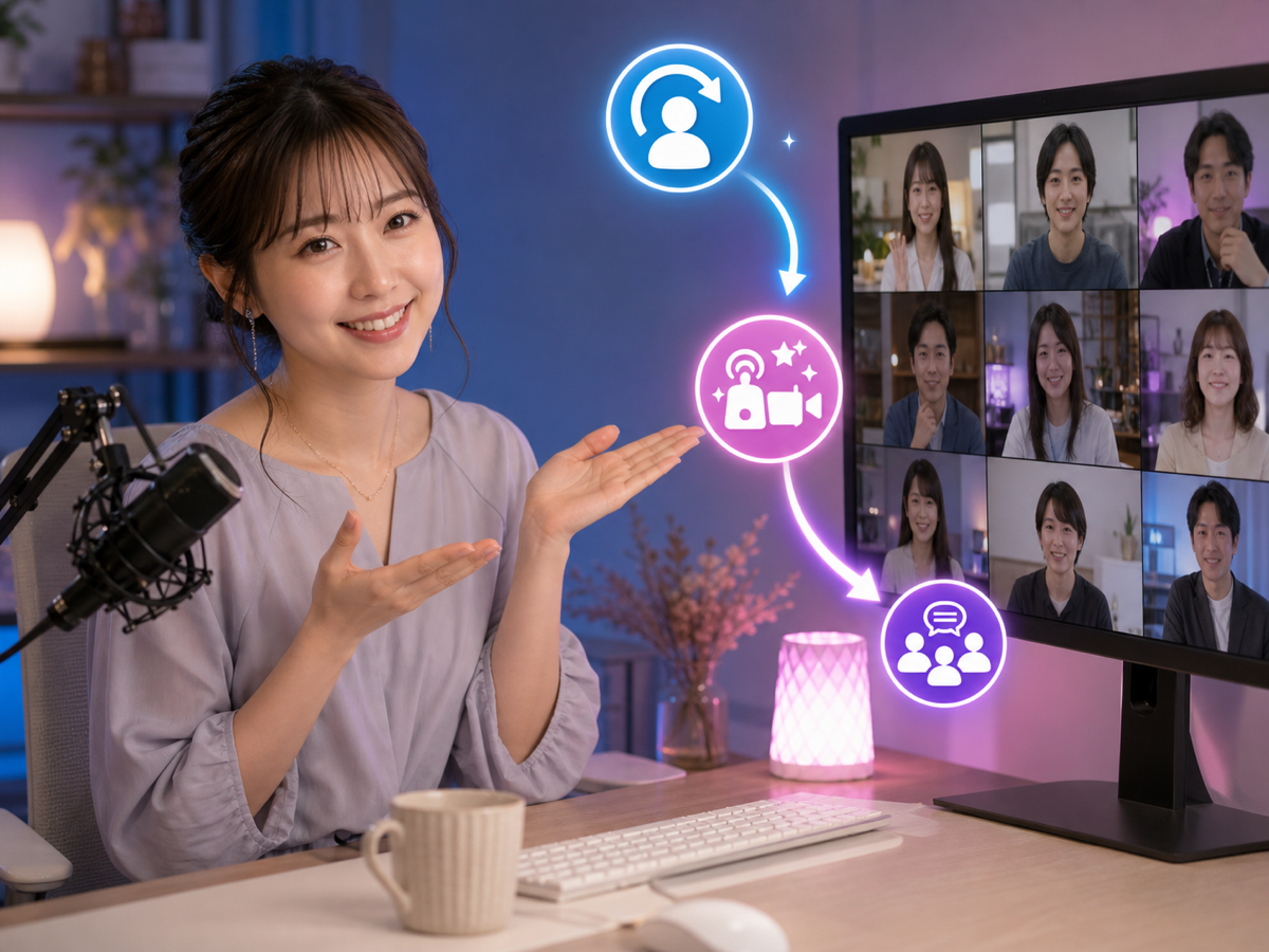 久しぶりに戻った成人視聴者を現在の話題と複数の参加者へ自然に迎える成人配信者